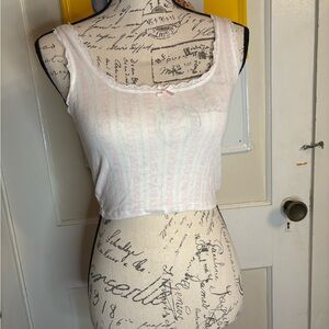 Women's Pink Striped Tank Top